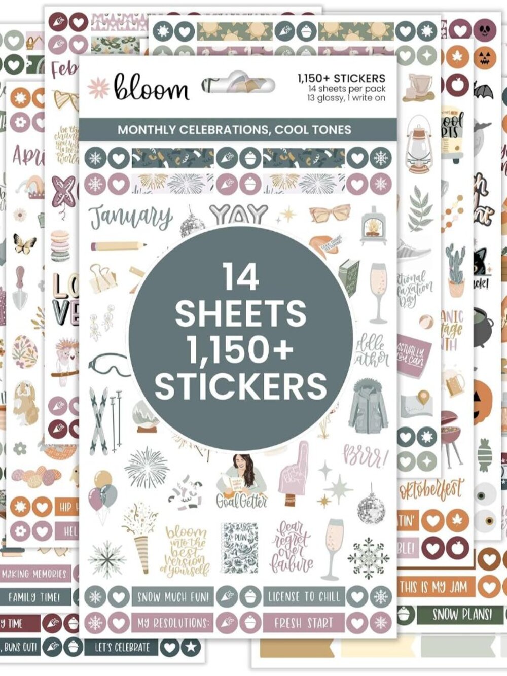 Monthly Celebrations Planner Stickers for Calendar Decorating, Planning, Scrapbo